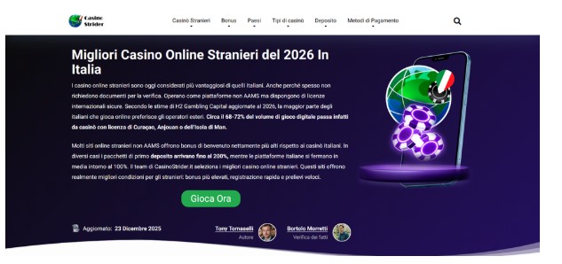 Casinostrider.it vs Casino-hex.it: confronto indipendente